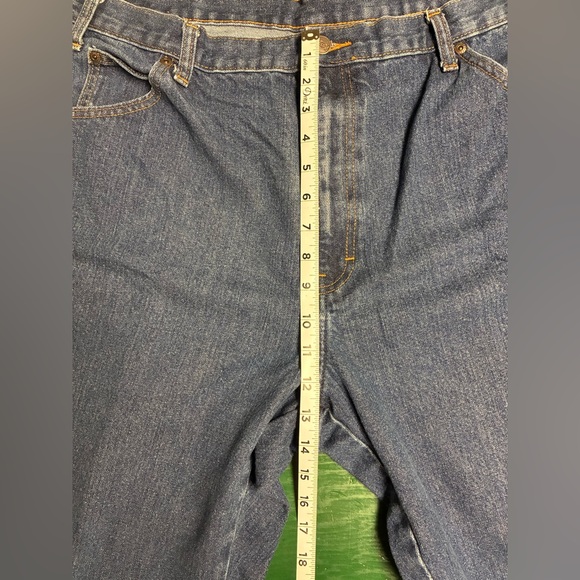 Dickies Blue Jeans Mens 40X29 Regular Fit Dark Blue Denim Zip Up 5 Pocket Logo - Picture 11 of 11